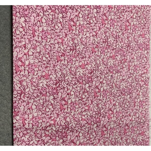 Pink Floral Cotton Fabric Fat Quarter 18x22 Sewing Quilting Craft Supplies - Picture 2 of 4